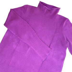 French Connection Sweater Women’s L Turtleneck Purple Magenta Soft Winter Fall